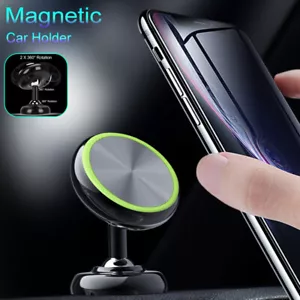 Magnetic Car Mobile Phone Holder 360° Dashboard Stand Mount For iPhone Samsung - Picture 1 of 24