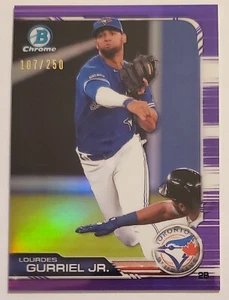 LOURDES GURRIEL JR 2019 Bowman Chrome PURPLE REFRACTOR RC ! #'d/250 Non Auto ! - Picture 1 of 2