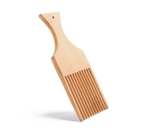Personalizar Logo-Peine de bambú Diente ancho Cuidado de barba Tenedor Peine Pick Peine aseo - Imagen 1 de 5