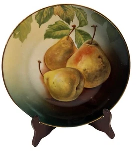 Antique JR Hutschenreuth Selb Bavaria Decorative Pear Plate 9.25"  1857-1920 - Picture 1 of 10