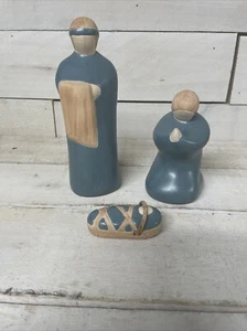 Jack Black 1987 Pottery Rare 3 Piece Nativity Mary Joseph Baby Jesus Fast Ship - Picture 1 of 14