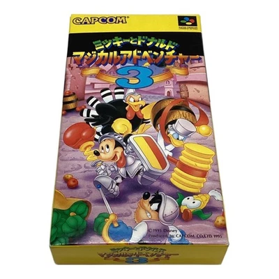 CAPCOM Does not apply Magical Adventure 3 SFC Mickey & Donald Box Manual - Image 1 of 3