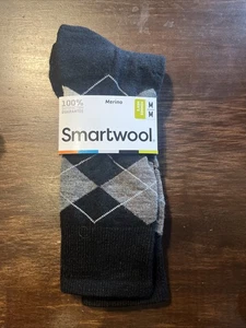 Smartwool Herren schwarz Medium Cushion Merino Wool Diamond Jim Crew Socke Größe M - Bild 1 von 3