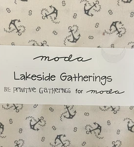 Fabric Charm Pack “Lakeside Gatherings” By Primitive Gatherings For Moda 42 Pcs - Picture 1 of 16