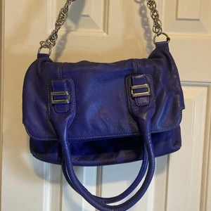 Liz Claiborne NWOT Genuine Leather Jackie Convertible Hobo Bag in Iris - Picture 1 of 12