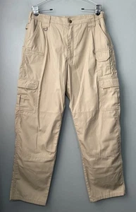 5.11 Tactical Mens Size 36X32 Khaki Rip Stop Cargo Utility Pants Canvas Workwear - Picture 1 of 16