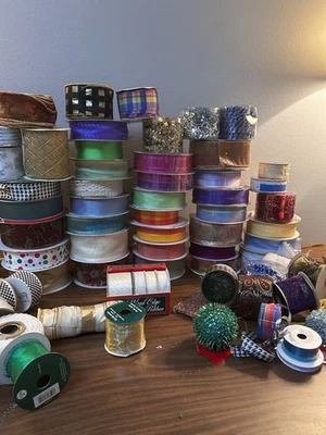 Assorted Ribbon-95+ Rolls Some New Some Used- alot Of Kirkland - Image 1 of 4