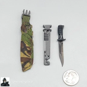 1:6 scale Dragon Aaron Modern British Bayonet Knife & DPM Scabbard 12" Figures - Picture 1 of 3