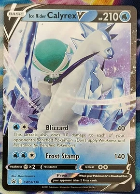 Ice Rider Calyrex V SWSH130 SWSH: Sword & Shield Promo Cards Holo - Image 1 of 2