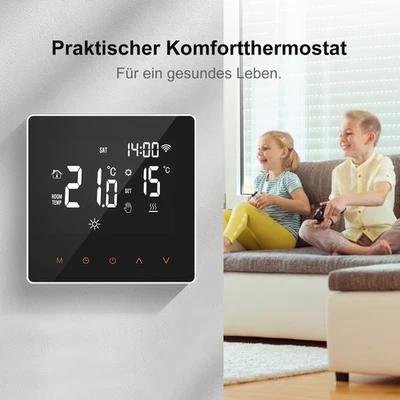 Digital Wifi Thermostat Raumthermostat heizung Wandthermostat Programmierbar Neu - Bild 1 von 4