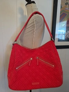 Vera Bradley Vivian Quilted Hobo Bag Canyon Sunset Red NWT 21620-D52 - Picture 1 of 8