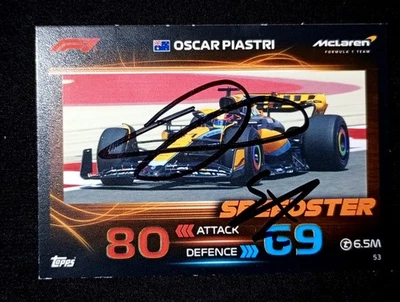 F1 CARD Topps autografo OSCAR PIASTRI MCLAREN autografato hand SIGNED » - Immagine 1 di 2