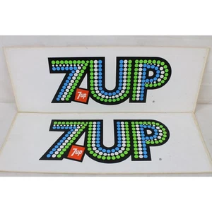 Vintage 70er Jahre 7Up Uncola Soda Werbeschild Automat Aufkleber Sticker - Bild 1 von 5