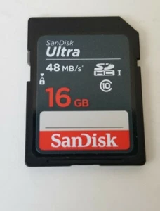 Genuine SanDisk Ultra 16GB 48 MB/s SDHC SD Memory Card - Class 10 - Picture 1 of 3