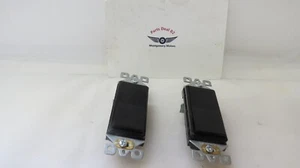 Lot 2 New Genuine Black 120 Volt Single Pole Rocker Switch No Packaging - Picture 1 of 7