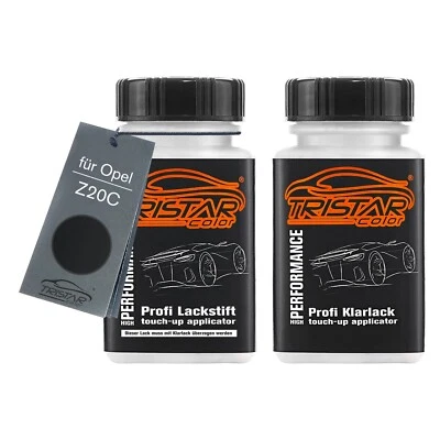 Autolack Lackstift Set für Opel Z20C Schwarz II Black II Basis Klarlack je 50ml - Bild 1 von 4