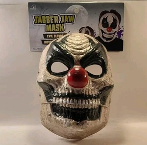 Jabber Jaw Evil Clown Moving Mouth Mask Adult NWT Seasonal Visions - Picture 1 of 3