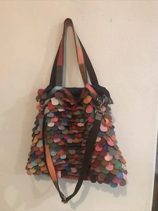 Amerileather Multicolor Leather Large Tote Bag - Picture 1 of 7