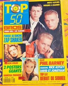 MAGAZINE TOP 50 126 BROS RENAUD M.JACKSON POSTER KIM WILDE VANESSA PARADIS 1988 - Imagen 1 de 4