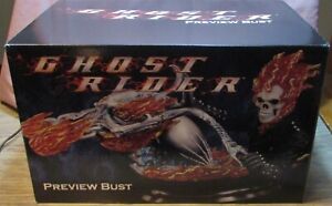 2006 DIAMOND SELECT TOYS GHOST RIDER PREVIEW BUST FIGURE, 6" X 11", NEW - SEALED