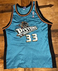 Grant Hill #33 Detroit Pistons Champion Basketball Jersey Mens Size 48 Vintage - Picture 1 of 12