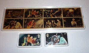 Rare "The Rolling Stones" 60th Anniversary Gold Stamp Set & 2 Silver Ingots LTD. - Picture 1 of 14