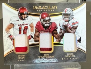 2017 Immaculate Cooper Kupp Westbrook Samuel #/25 Triple Jersey Rookie Card RC - Picture 1 of 2