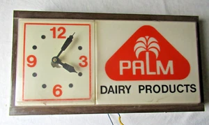 Vintage Wall Clock Palm Dairy Products Milk Cheese Rectangular Wall Clock 18x10" - Picture 1 of 13