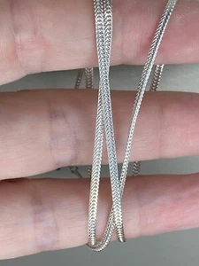 Sterlingsilber flache Schlangenkette - 2 mm breit - ""S""-Verschluss - 18 Zoll - 5,5 Gramm - Bild 1 von 6