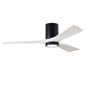 Matthews Fan Co. Irene 3HLK 52" LED Ceiling Fan, Black/White - IR3HLK-BK-MWH-52 - Picture 1 of 1
