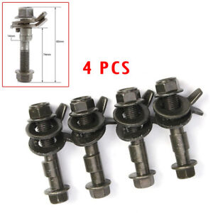 4X Steel Car Four Wheel Alignment Adjustable Camber Bolts 10.9 Intensity Pretty