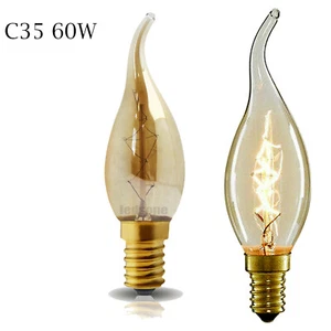 E14 60W Bombilla Vintage Retro Edison Regulable Bombillas Bombilla 2700K - Imagen 1 de 17