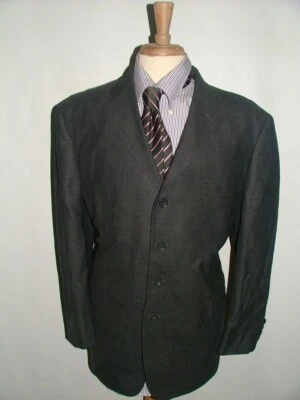 BLAZER PRADA PARA HOMBRE TALLA 46 R 100% LANA GRIS RAYAS HECHO EN ITALIA #450 Foto 1 de 4