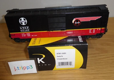K-LINE K761-1051 SANTA FE ATSF BLACK WARBONNET BOXCAR TRAIN CAR O SCALE #97197 - Image 1 of 4