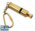 Solid Brass Whistle Keyring Sports Football Rescue Emergency Train Police