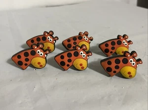6 Giraffe Animal Drawer Cabinet Pull Knobs. Safari Kids Cartoonish. Adorable - Picture 1 of 3