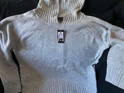 Joseph A Womens  Sweater Sz XXL Heather Gray w/Silver Threads Small Sequins - Image 1 of 4