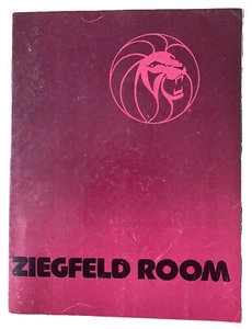 Vintage c1980 Ziegfield Room MGM Grand Hotel Restaurant Menu Las Vegas Nevada NV - Picture 1 of 3