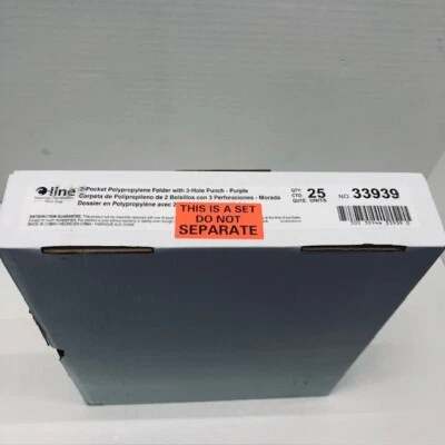 Carpeta portafolio de polietileno de dos bolsillos C-Line con punzón de tres agujeros - NIOB Foto 1 de 4