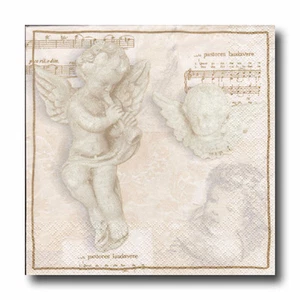 4 Servietten Napkins Tovaglioli Serviettentechnik Decoupage Engel Musik (008) - Bild 1 von 1