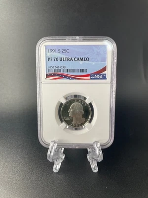 1991 S - Washington Quarter Proof - NGC PF70 Ultra Cameo - Image 1 of 2