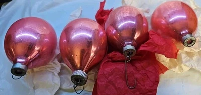 1 Shiny Brite 3 unbranded but same Teardrop rainbow 3.5" Mercury Glass Ornament - Image 1 of 4