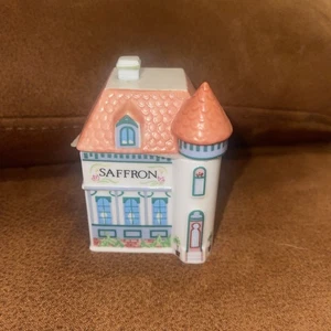 Vtg 1989 Lenox Spice Village Saffron Jar & Lid - Picture 1 of 6