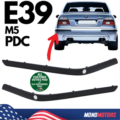 FOR BMW E39 M SPORT REAR BUMPER PDC MOULDING STRIP LEFT RIGHT TRIM SET - Image 1 of 4
