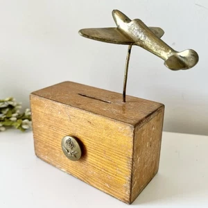 Caja de Colección Spitfire Fund RAF Original Segunda Guerra Mundial Hecha a Mano Latón Sólido y Madera RARA - Imagen 1 de 18