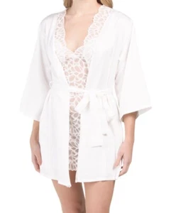 NEW! Exquisite Ivory Deco Lace Trimmed Robe/Natori/ Medium/ a GREAT GIFT! - Picture 1 of 4