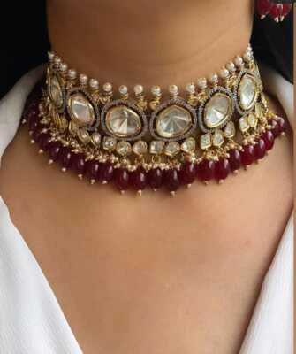 Sabyasachi choker set Victorian choker set Big Kundan choker set Sabyasachi jewe - Image 1 of 3
