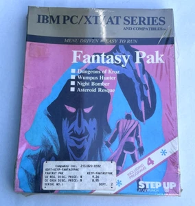 Vintage NEW Fantasy Pak Step Up Keypunch Software IBM PC Video Game Sealed - Picture 1 of 4