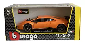 Bburago 1/24 Lamborghini Huracan Performante Supercar Orange Colour Model #21092 - Picture 1 of 4