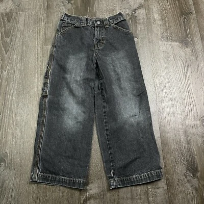 High Sierra Boys Charcoal Jean Black Denim Straight Leg Carpenter Size 6 - Image 1 of 4